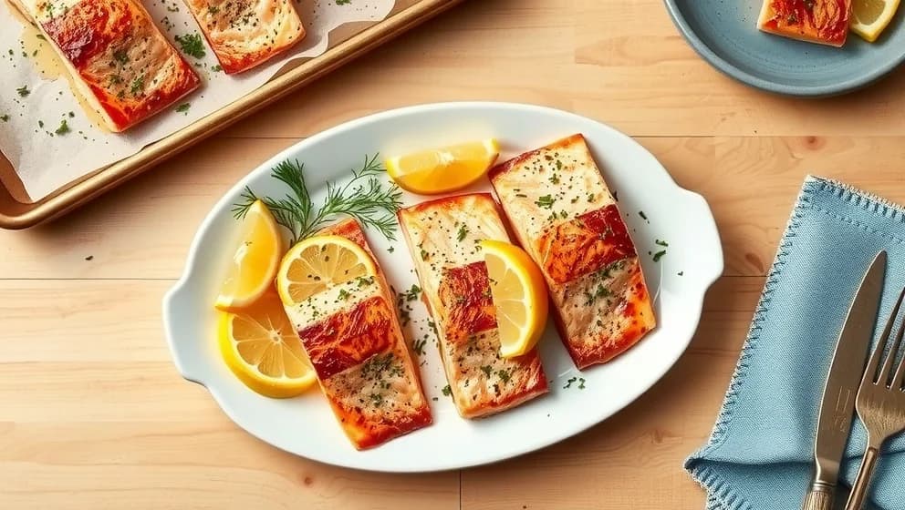 Lax portionsbitar i ugn som smakar bra